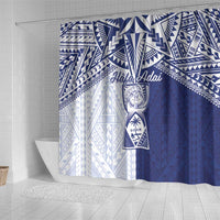 Northern Mariana Islands And Guam Shower Curtain Latte Stone With Tribal Pattern