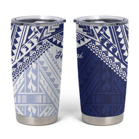 Northern Mariana Islands And Guam Tumbler Cup Latte Stone With Tribal Pattern