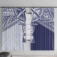 Northern Mariana Islands And Guam Window Curtain Latte Stone With Tribal Pattern