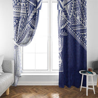 Northern Mariana Islands And Guam Window Curtain Latte Stone With Tribal Pattern