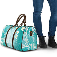Polynesian Jellyfish Travel Bag With Plumeria Teal