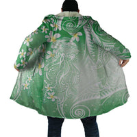 Polynesian Jellyfish Cloak With Plumeria Green