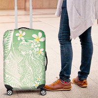 Polynesian Jellyfish Luggage Cover With Plumeria Green