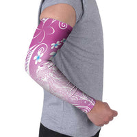 Polynesian Jellyfish Arm Sleeves With Plumeria Pink