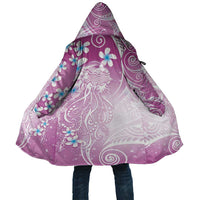 Polynesian Jellyfish Cloak With Plumeria Pink