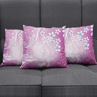 Polynesian Jellyfish Pillow Cover With Plumeria Pink