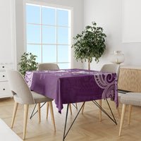 Fibromyalgia Awareness Tablecloth Polynesian Purple Ribbon