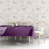 Fibromyalgia Awareness Tablecloth Polynesian Purple Ribbon