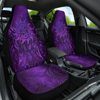 New Zealand Dream Catcher Car Seat Cover Maori Koru Pattern Purple Version