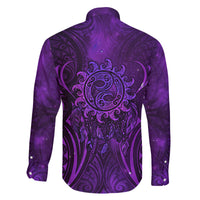 New Zealand Dream Catcher Family Matching Puletasi and Hawaiian Shirt Maori Koru Pattern Purple Version LT05 - Polynesian Pride