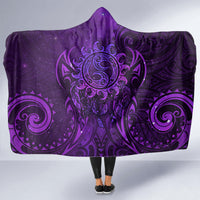New Zealand Dream Catcher Hooded Blanket Maori Koru Pattern Purple Version LT05 - Polynesian Pride