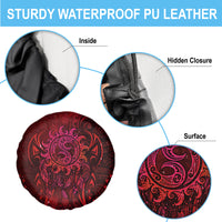 New Zealand Dream Catcher Spare Tire Cover Maori Koru Pattern Red Version LT05 - Polynesian Pride