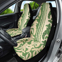 Hawaii Pua Kenikeni Lei Car Seat Cover With Lau Maia Green LT05 - Polynesian Pride