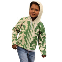 Hawaii Pua Kenikeni Lei Kid Hoodie With Lau Maia Green LT05 - Polynesian Pride