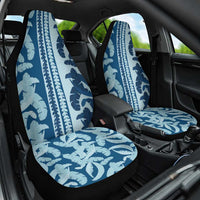 Hawaii Pua Kenikeni Lei Car Seat Cover With Lau Maia Royal Blue LT05 One Size Blue - Polynesian Pride