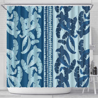 Hawaii Pua Kenikeni Lei Shower Curtain With Lau Maia Royal Blue