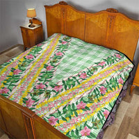 Hawaii Pikake Lokelani Plumeria Lei Quilt Green Palaka Motifs LT05 - Polynesian Pride