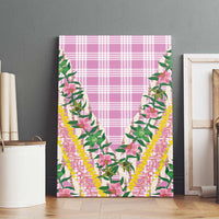 Hawaii Pikake Lokelani Plumeria Lei Canvas Wall Art Pink Palaka Motifs LT05 - Polynesian Pride