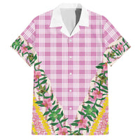 Hawaii Pikake Lokelani Plumeria Lei Hawaiian Shirt Pink Palaka Motifs