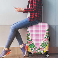 Hawaii Pikake Lokelani Plumeria Lei Luggage Cover Pink Palaka Motifs