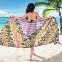 Hawaii Pikake Lokelani Plumeria Lei Sarong Pink Palaka Motifs LT05 - Polynesian Pride
