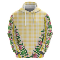 Hawaii Pikake Lokelani Plumeria Lei Hoodie Yellow Palaka Motifs LT05 - Polynesian Pride