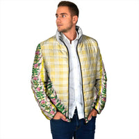 Hawaii Pikake Lokelani Plumeria Lei Padded Jacket Yellow Palaka Motifs LT05 - Polynesian Pride