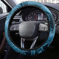 New Zealand Matariki Piwakawaka Steering Wheel Cover Maori Koru With Pohutukawa Flowers