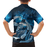 New Zealand Matariki Family Matching Tank Maxi Dress and Hawaiian Shirt Pigeon Kereru Maori Fern Art