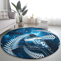 New Zealand Matariki Round Carpet Pigeon Kereru Maori Fern Art
