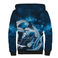 New Zealand Matariki Sherpa Hoodie Pigeon Kereru Maori Fern Art