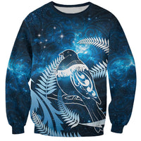New Zealand Matariki Sweatshirt Pigeon Kereru Maori Fern Art