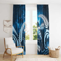 New Zealand Matariki Window Curtain Pigeon Kereru Maori Fern Art