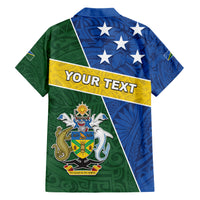 Personalised Solomon Islands Independence Day Hawaiian Shirt With Coat Of Arms LT05 - Polynesian Pride