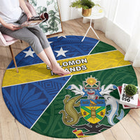 Solomon Islands Independence Day Round Carpet With Coat Of Arms