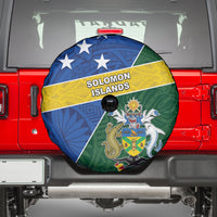 Solomon Islands Independence Day Spare Tire Cover With Coat Of Arms