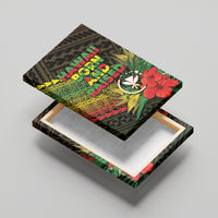 Hawaii Born and Raised Canvas Wall Art Kanaka Maoli Flag Day