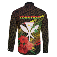 Personalized Hawaii Born and Raised Family Matching Tank Maxi Dress and Hawaiian Shirt Kanaka Maoli Flag Day