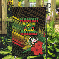 Hawaii Born and Raised Garden Flag Kanaka Maoli Flag Day