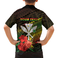 Personalized Hawaii Born and Raised Kid Hawaiian Shirt Kanaka Maoli Flag Day LT05 - Polynesian Pride