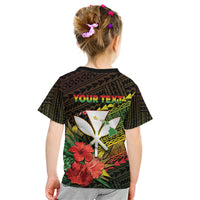 Personalized Hawaii Born and Raised Kid T Shirt Kanaka Maoli Flag Day LT05 - Polynesian Pride