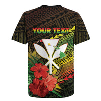 Personalized Hawaii Born and Raised Rugby Jersey Kanaka Maoli Flag Day