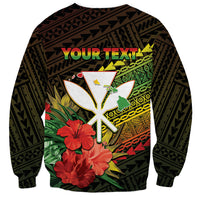 Personalized Hawaii Born and Raised Sweatshirt Kanaka Maoli Flag Day