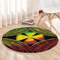 Wallis and Futuna Territory Day Round Carpet Polynesian Pattern Simple Style