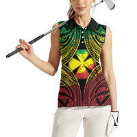 Personalised Wallis and Futuna Territory Day Women Sleeveless Polo Shirt Polynesian Pattern Simple Style