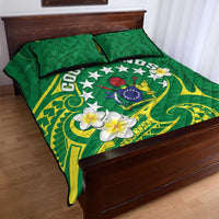 Cook Islands Happy Constitution Day Quilt Bed Set Pattern Tribal Art