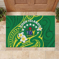 Cook Islands Happy Constitution Day Rubber Doormat Pattern Tribal Art