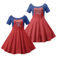 Aiga Samoa Family Matching Short Sleeve Bodycon Dress and Hawaiian Shirt Aiga Is Everything LT05 Daughter's Dress Red - Polynesian Pride