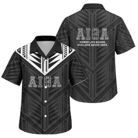 Samoa Aiga Family Matching Mermaid Dress and Hawaiian Shirt Samoan Tribal Pattern LT05 Son's Shirt Black - Polynesian Pride