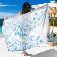 Polynesia Hammerhead Shark Sarong Tropical Flowers Tribal Pattern Blue LT05 One Size 44 x 66 inches Blue - Polynesian Pride